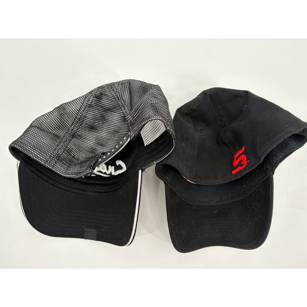 LOT OF 2 - Snap On Tools Black Adjustable Snapback & Flex Fit Baseball Hats Cap - Picture 4 of 6